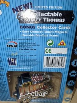 CHROME SILVER! THOMAS FRIENDS TRAIN Diecast TAKE N PLAY ALONG NEW RARE METALLIC