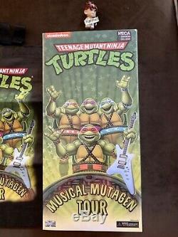 CONFIRMED SDCC NECA TMNT Musical Mutagen Tour Bundle 4-Pack Sz Medium turtles