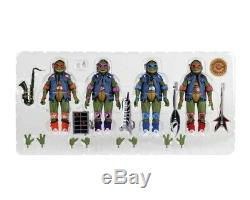 CONFIRMED SDCC NECA TMNT Musical Mutagen Tour Bundle 4-Pack Sz Medium turtles