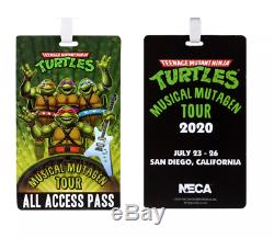 CONFIRMED SDCC NECA TMNT Musical Mutagen Tour Bundle 4-Pack Sz Medium turtles