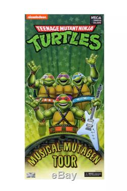 CONFIRMED SDCC NECA TMNT Musical Mutagen Tour Bundle 4-Pack Sz Medium turtles