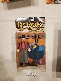 Complete Set 6 Vtg 1999 BEATLES YELLOW SUBMARINE Toy Figures Music McFarlane 90s