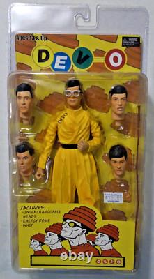 DEVO 2005 NECA Action Figure withInterchangeable Heads, Energy Dome, Whip NIB