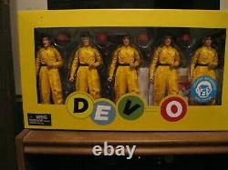 DEVO NECA Action 5 Figure Box Set with Signed Poster New Sealed in Box PUNK Rock