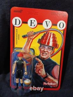 Devo Mark Mothersbaugh Whip It Super 7 Reaction Action Figure NEW SEALED FAST SH
