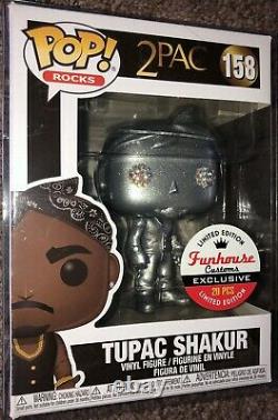 Diamond 158 Tupac Shakur funko POP! Funhouse HipHop Music Toy Statue Figure Big