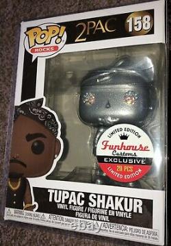 Diamond 158 Tupac Shakur funko POP! Funhouse HipHop Music Toy Statue Figure Big