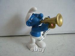 Drummer Smurf #40623 Guitar Smurf #20449 Keyboard #40250 & Trumpet Smurf #20539