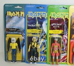 EDDIE Iron Maiden ALL 7 figures from WAVE 2 Super 7 ReAction 3.75 Figure NEW