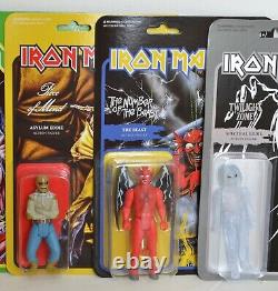 EDDIE Iron Maiden ALL 7 figures from WAVE 2 Super 7 ReAction 3.75 Figure NEW