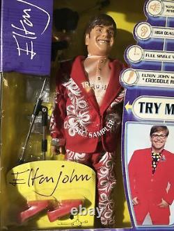 Elton John Singing Crocodile Rock Doll Action Figure New in Box