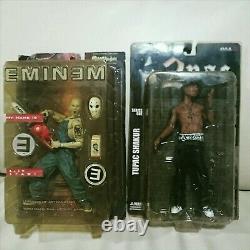 Eminem My Name is SLIM SHADY Tupac Shakur 2PAC figure Set Art Asylum 2001 Doll