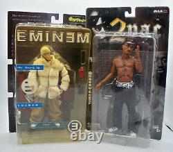 Eminem & Tupac Shakur Action Figure Set Of 3 Art Asylum 2001 Rare! Lqqk