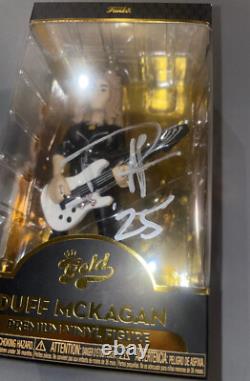 FUNKO GOLD DUFF MCKAGAN Action Figure Signed by Duff Mckagan NEW Guns N Roses