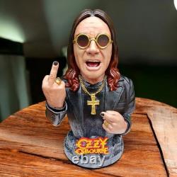 Fanart Figure Ozzy Osbourne airbrush painted 9.8 inch bust