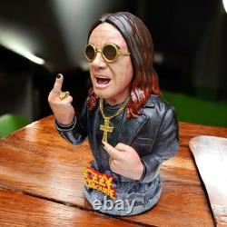 Fanart Figure Ozzy Osbourne airbrush painted 9.8 inch bust