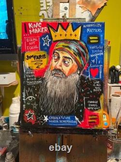 Faris Art-Self Portrait -11x14 Neo Expressionism Original Artwork on Canvas