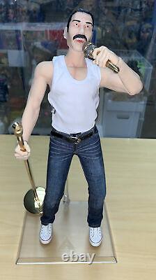 Freddie Mercury (Queen) 1/6 Figure Custom One of a Kind With Mic & Stand Posable