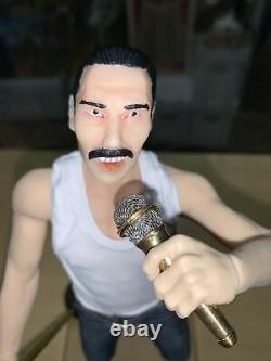 Freddie Mercury (Queen) 1/6 Figure Custom One of a Kind With Mic & Stand Posable