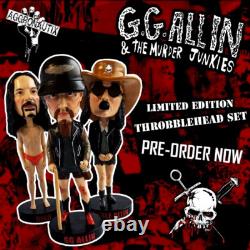 GG ALLIN & MURDER JUNKIES Throbblehead Ltd Ed 2023 THREE ACTION FIGURES BOXSET