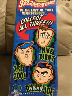 GREEN DAY 3 SUPER ACTION FIGURES BILLIE JOE, TRE COOL, MIKE DIRNT Free Magnet Bu
