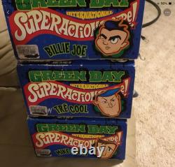 GREEN DAY 3 SUPER ACTION FIGURES BILLIE JOE, TRE COOL, MIKE DIRNT Free Magnet Bu