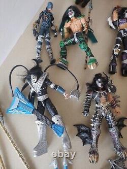 HUGE KISS McFarlane Toy Figure LOT with Accessories 1990s Ace Gene Peter Paul VTG