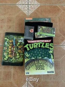 IN HAND SDCC NECA TMNT Musical Mutagen Tour Bundle 4-Pack with Large Tee