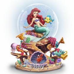 Inédit ARIEL la Petite Sirène DISNEY globe musical animé figurine/statue NEUVE