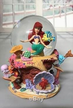 Inédit ARIEL la Petite Sirène DISNEY globe musical animé figurine/statue NEUVE