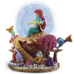 Inédit ARIEL la Petite Sirène DISNEY globe musical animé figurine/statue NEUVE