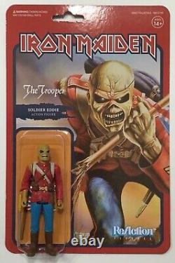 Iron Maiden Killers Aces High Powerslave & Trooper Rare Super7 Reaction Figures