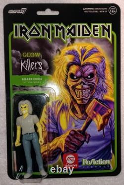 Iron Maiden Super7 ReAction Figure Collection. Each Fugure Has A Protector