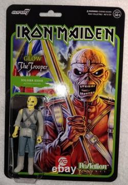 Iron Maiden Super7 ReAction Figure Collection. Each Fugure Has A Protector