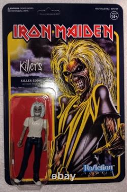 Iron Maiden Super7 ReAction Figure Collection. Each Fugure Has A Protector