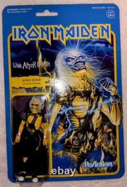 Iron Maiden Super7 ReAction Figure Collection. Each Fugure Has A Protector