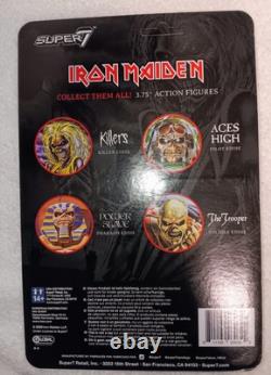 Iron Maiden Super7 ReAction Figure Collection. Each Fugure Has A Protector
