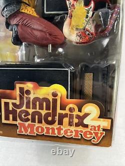 Jimi Hendrix 2 At Monterey McFarlane Figure All Original With Base Amp sealed 2004
