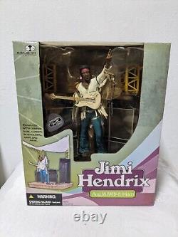 Jimi Hendrix Figure and Diorama Aug. 18, 1969-804am, McFarlane Toys, NIB