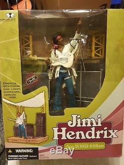 Jimi Hendrix Mcfarlane Action Figure with Concert Stage Boxed Set Brand New