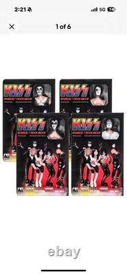 KISS 12 Inch Action Figures Series 9 Love Gun Set of all 4 MEGO REPRODUCTIONS