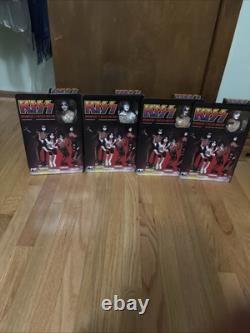 KISS 12 Inch Action Figures Series 9 Love Gun Set of all 4 MEGO REPRODUCTIONS