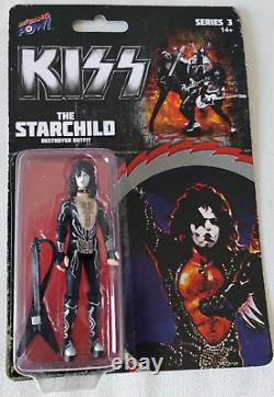 KISS 3.75 Series 3 Action figures Demon Catman Starchild Spaceman Complete Set