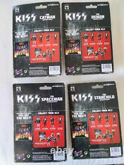 KISS 3.75 Series 3 Action figures Demon Catman Starchild Spaceman Complete Set