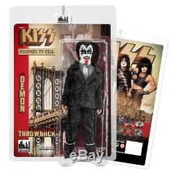 KISS 8 Inch Action Figures Dressed To Kill Throwback Series Set of all 4