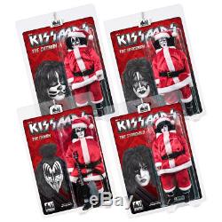 KISS 8 Inch Limited Edition Action Figure Christmas Series Set of all 4