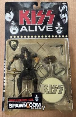 KISS ALIVE 2000 ACTION FIGURES GENE, PAUL, and PETER McFARLANE