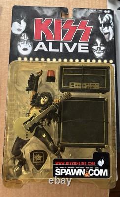 KISS ALIVE 2000 ACTION FIGURES GENE, PAUL, and PETER McFARLANE