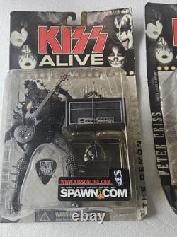 KISS ALIVE COMPLETE SET, VINTAGE, McFARLANE ACE PAUL, GENE PETER 2000