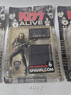 KISS ALIVE COMPLETE SET, VINTAGE, McFARLANE ACE PAUL, GENE PETER 2000